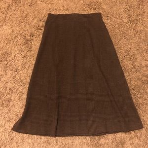 Uniqlo Jacquard Knee Length Flare Skirt